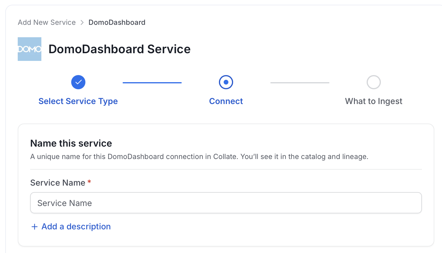 Add New Service Name