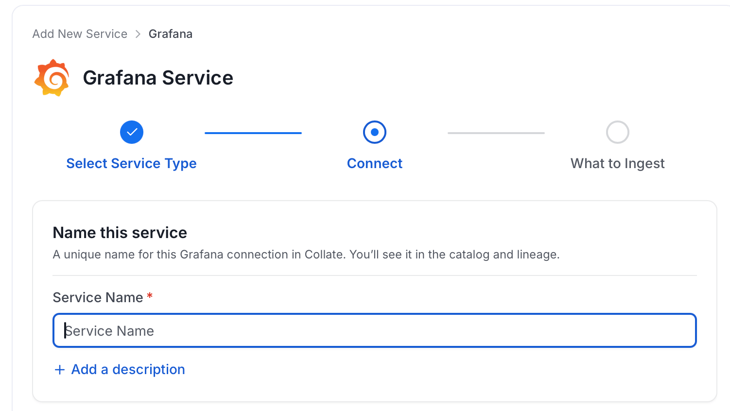 Add New Service Name