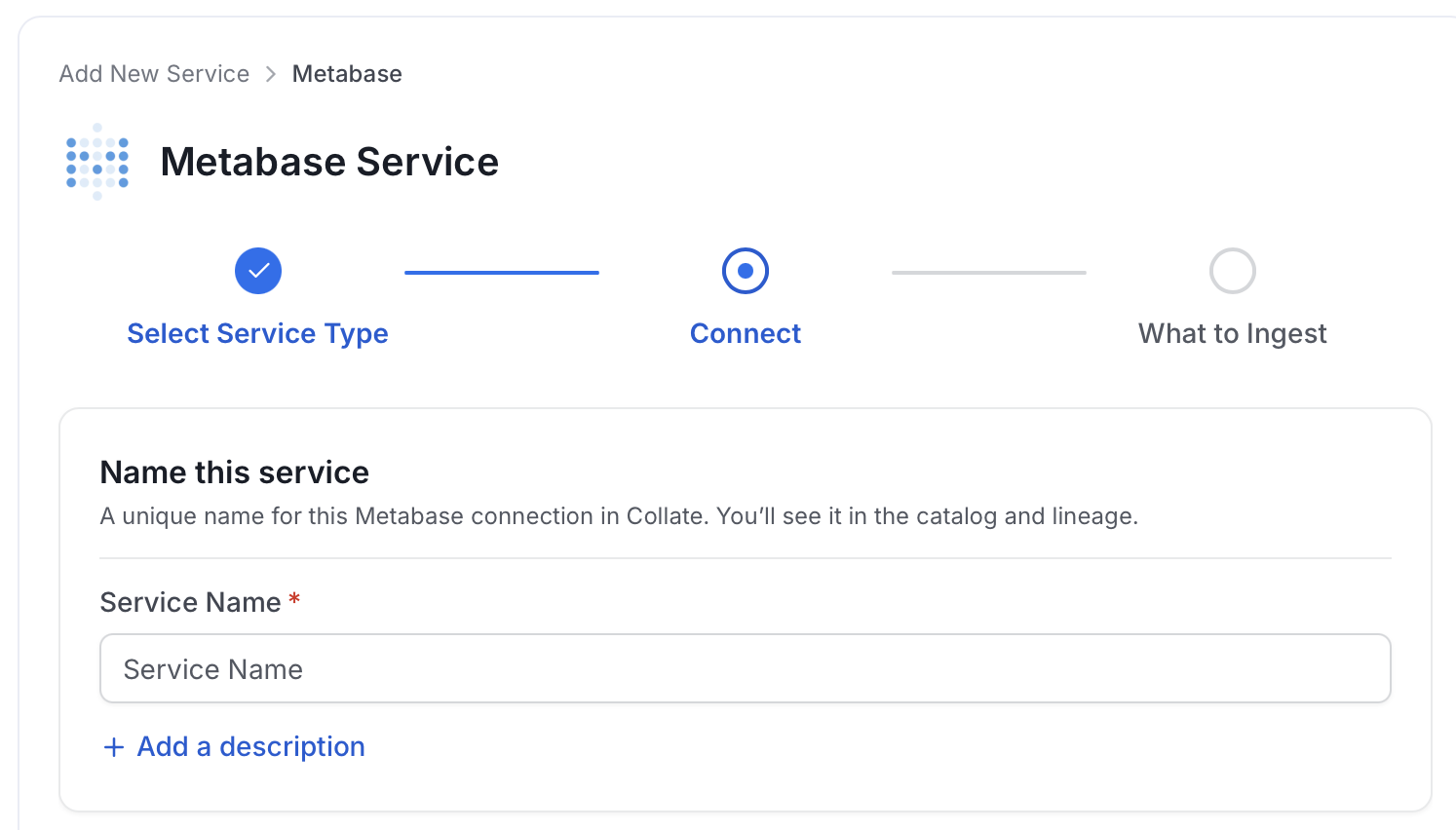 Add New Service Name