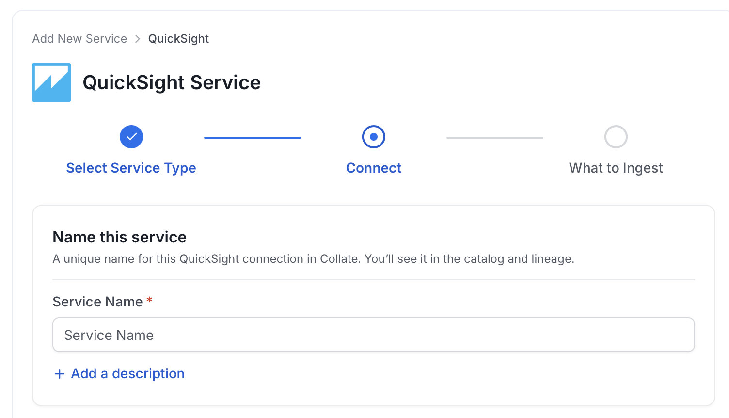 Add New Service Name