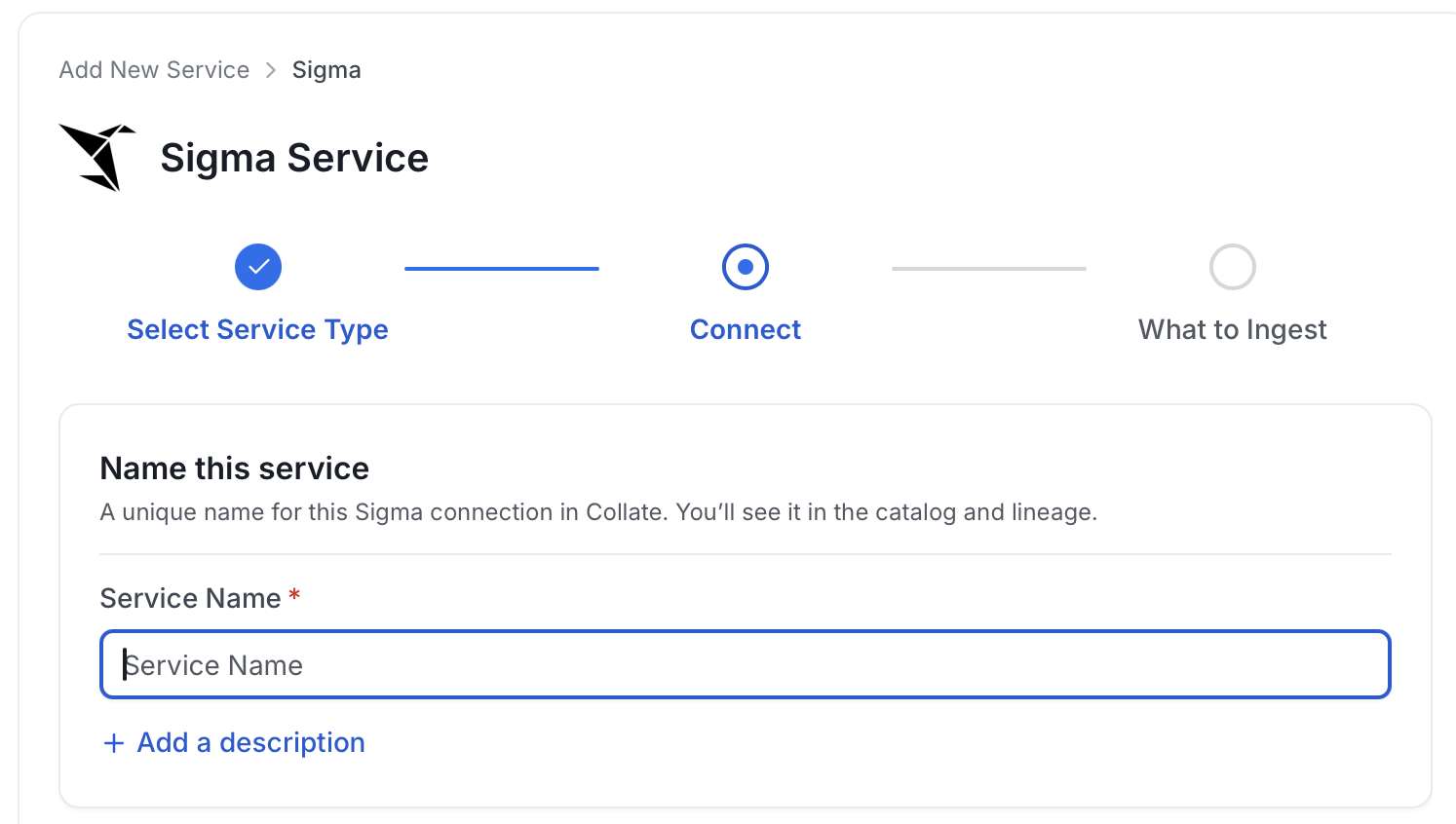 Add New Service Name