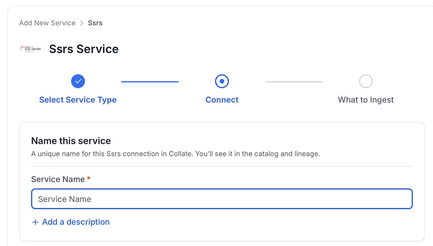 Add New Service Name