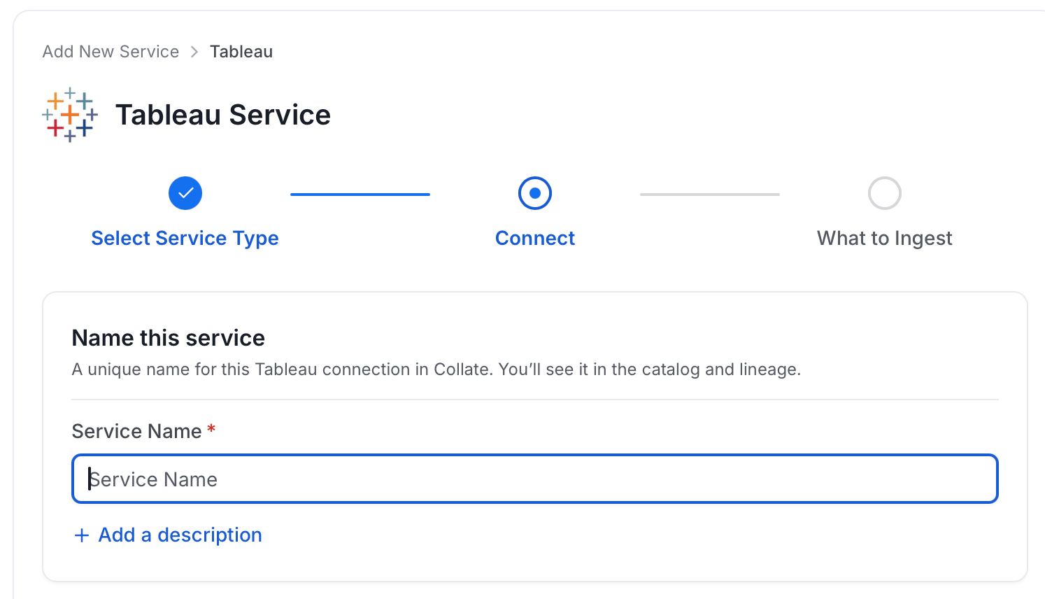 Add New Service Name