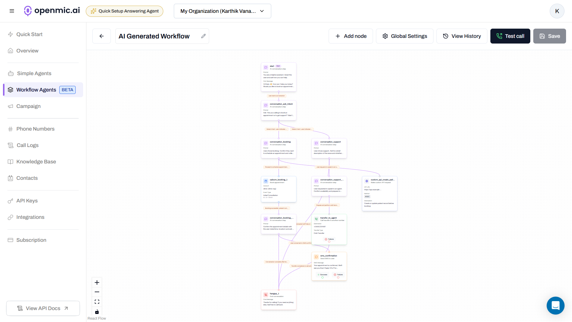 Workflow Editor - Global Settings Button