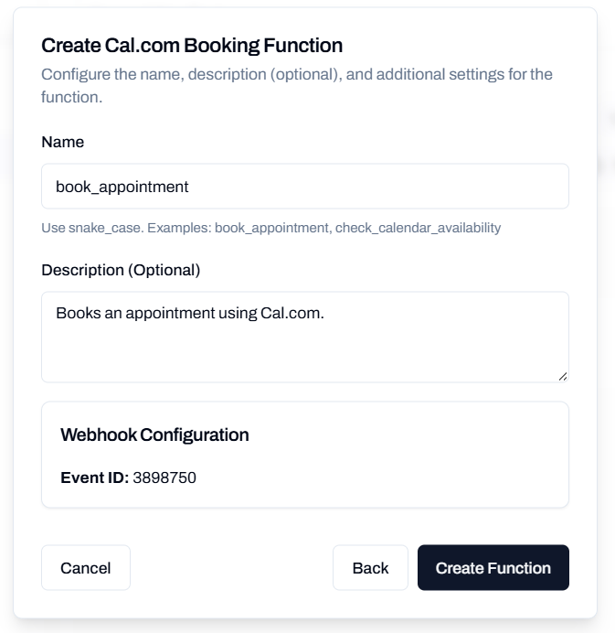 Configure Function Options