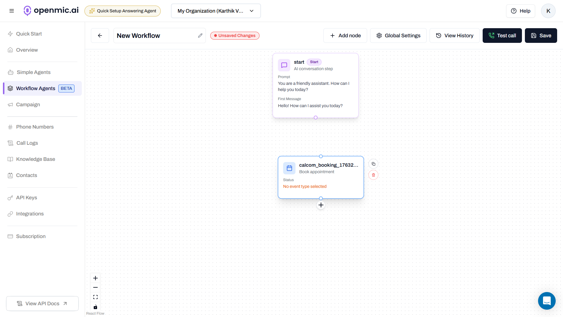 Add Cal.com Booking Node