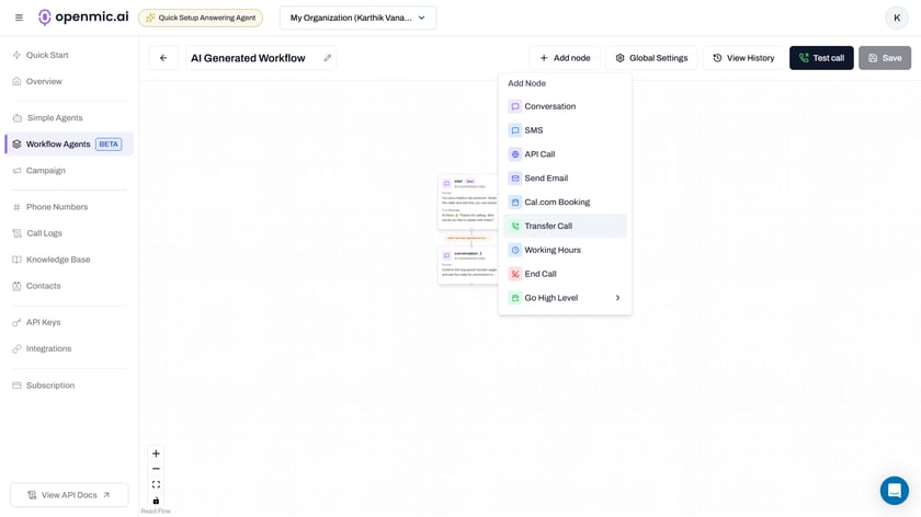 Add Transfer Warm Call Transfer Tutorial - OpenMic