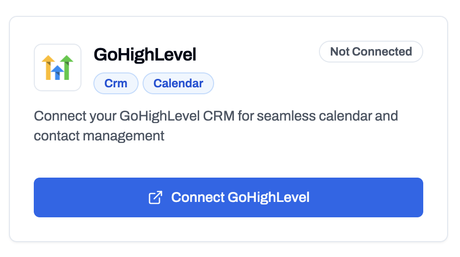 Connect GoHighLevel integration
