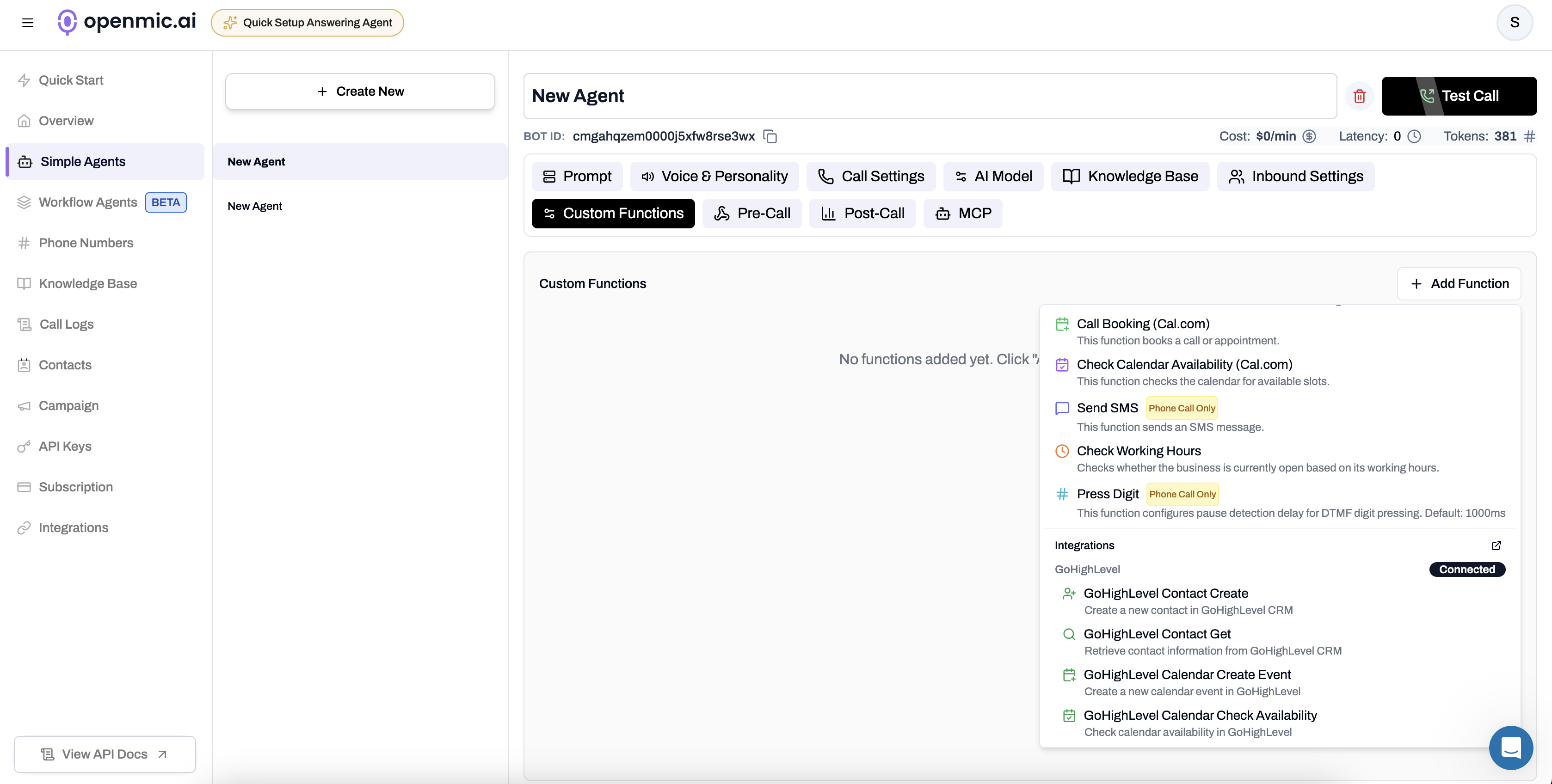 Adding GoHighLevel custom functions