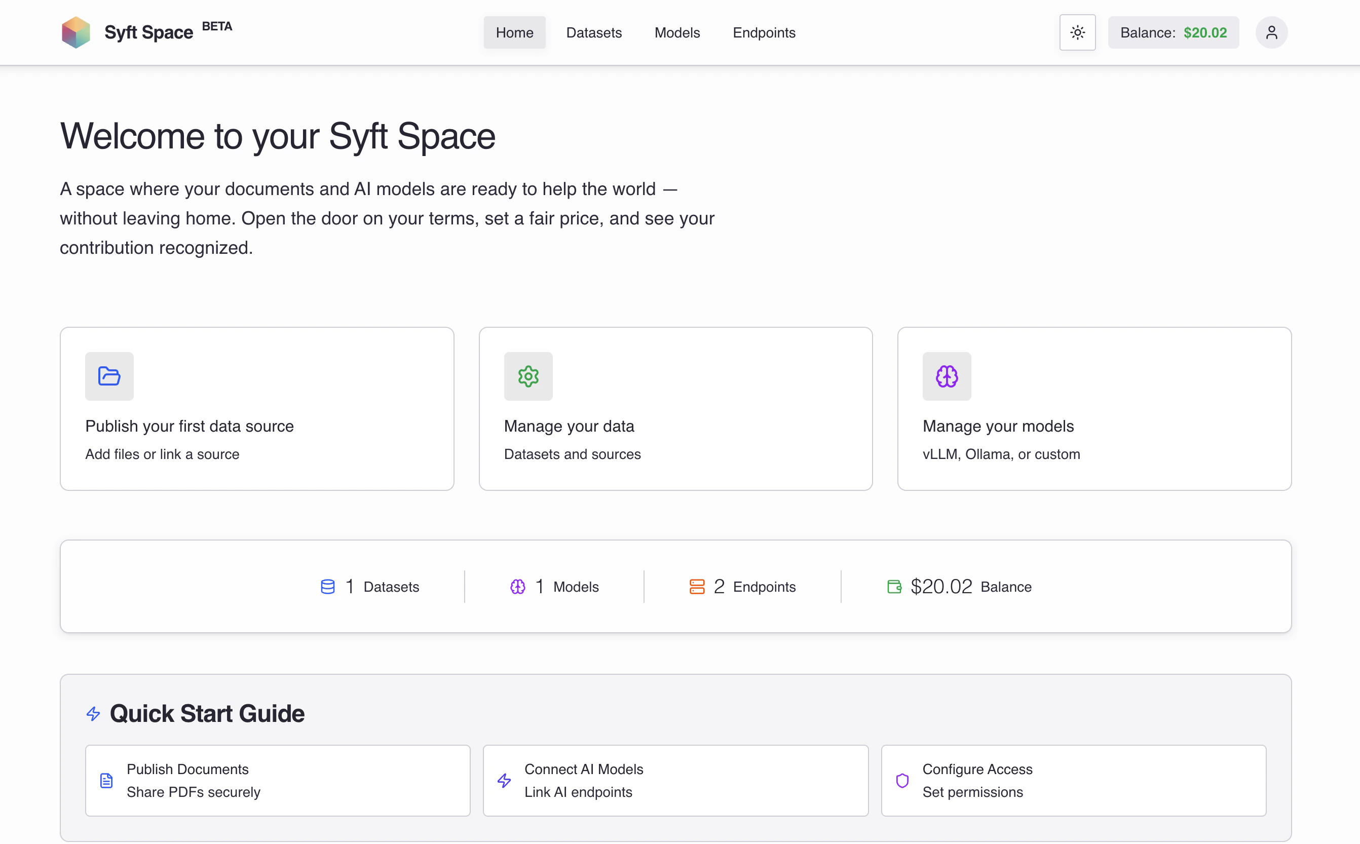 Syft Space Dashboard