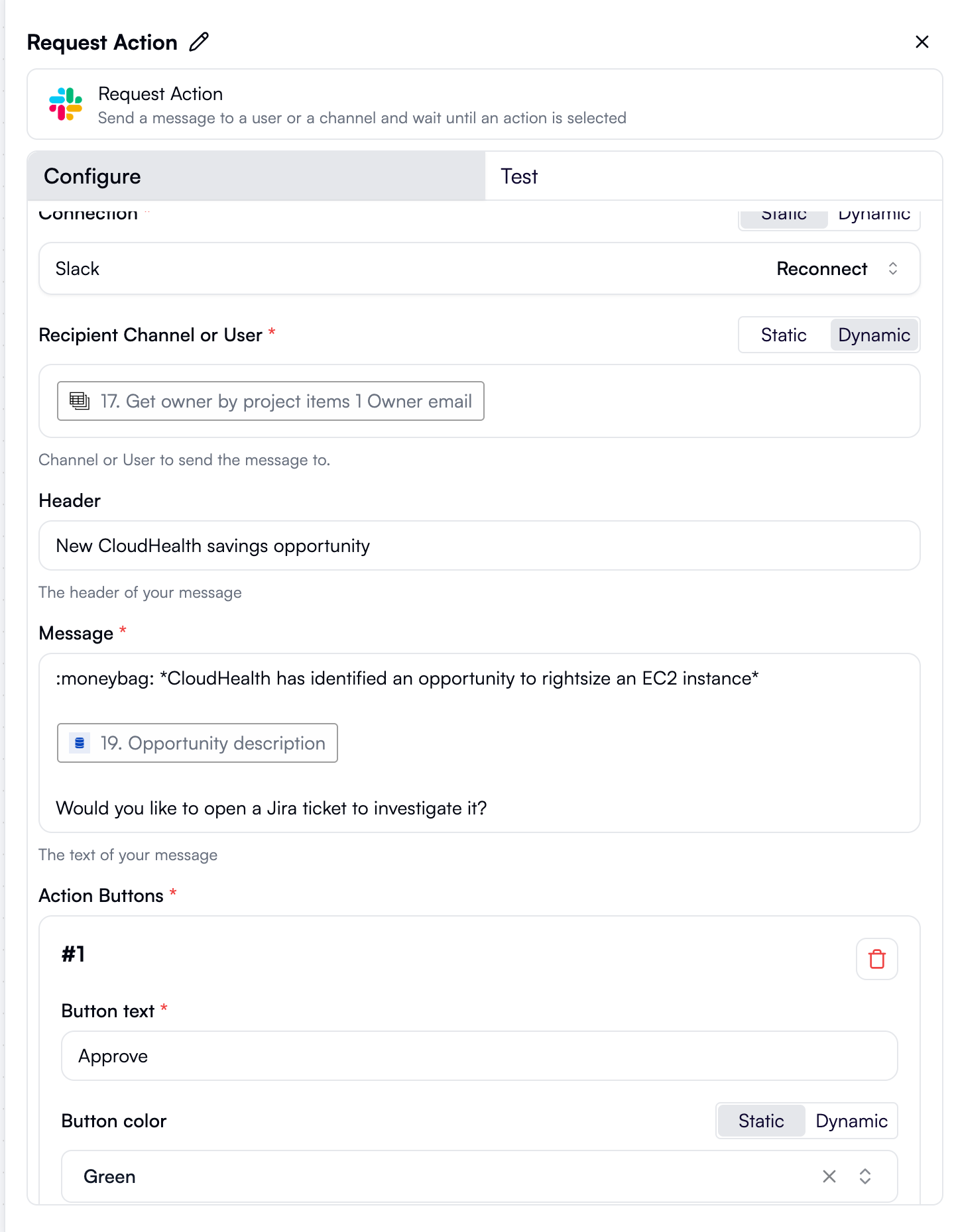Slack step configuration - part 1
