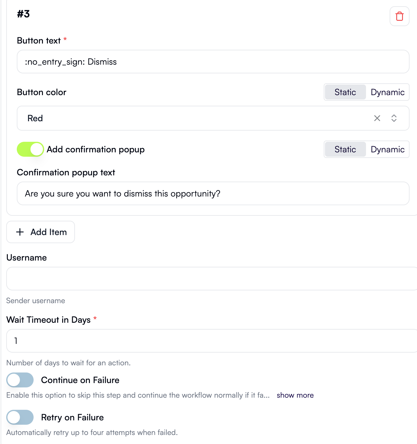 Slack step configuration - part 3