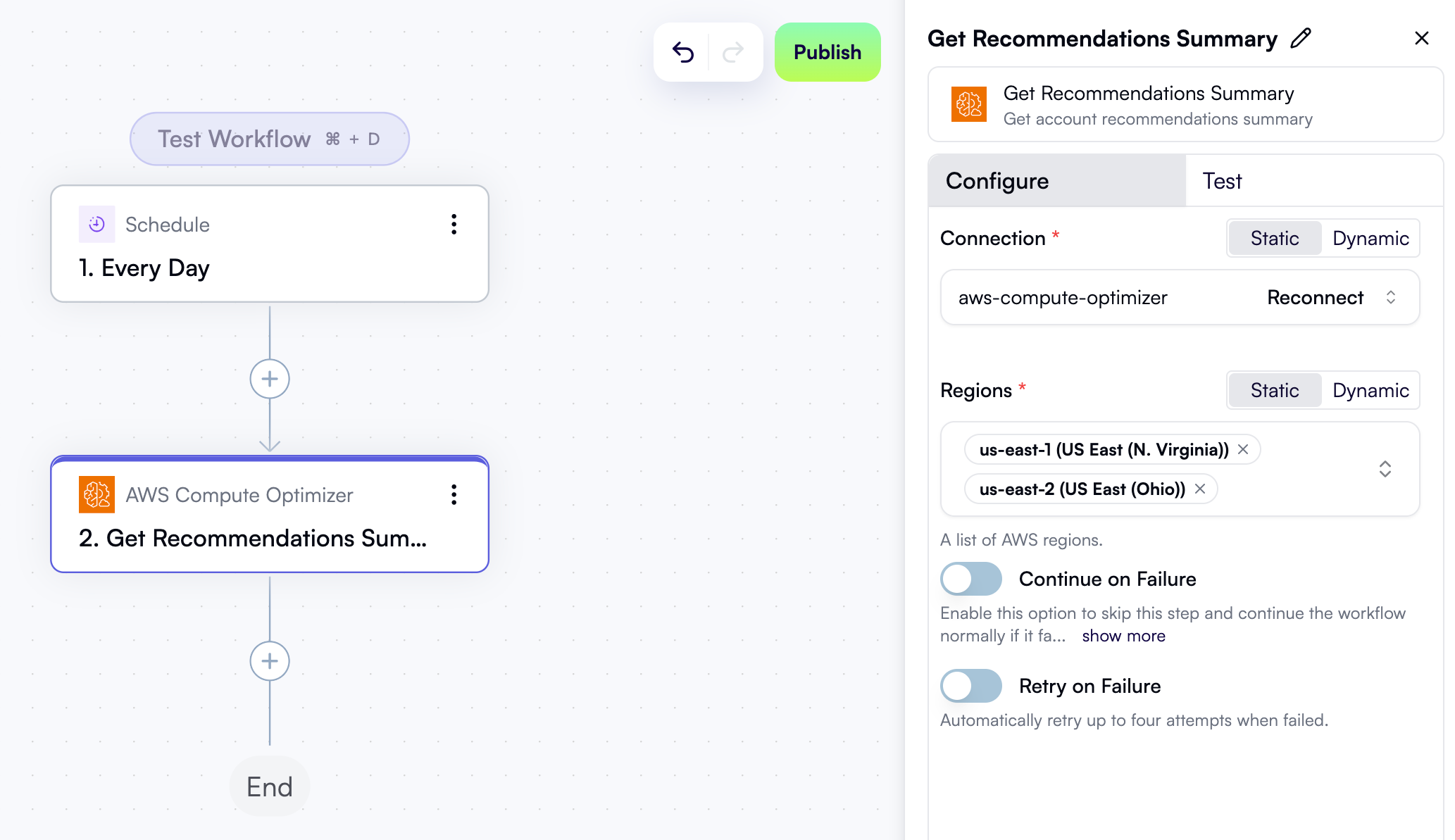 Properties of an action
