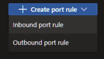 Creating a port rule