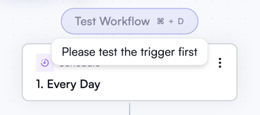 Test the trigger first