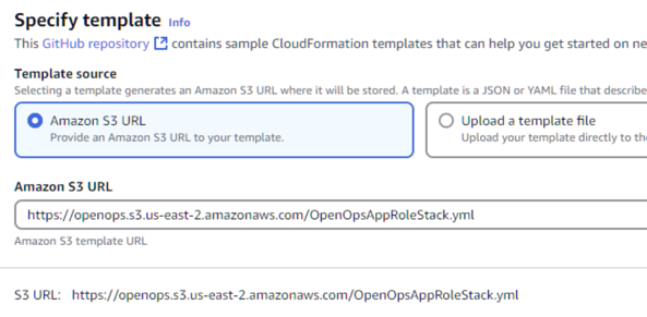 Specifying a template
