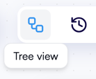 Tree View in the workflow editor control pane