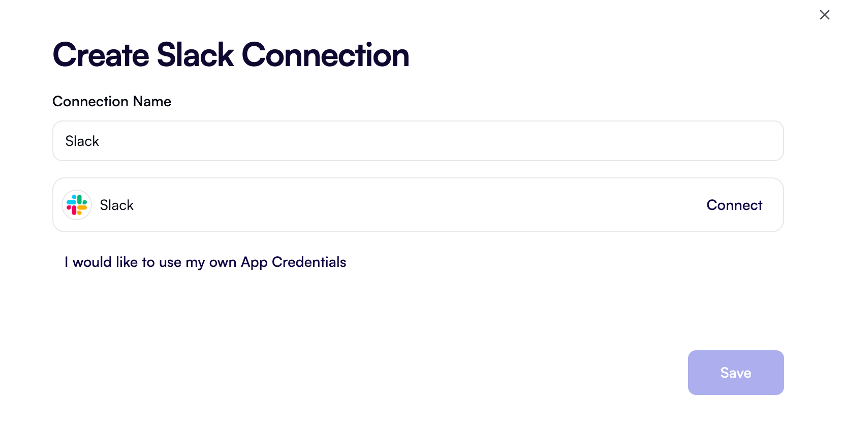 Creating a Slack connection