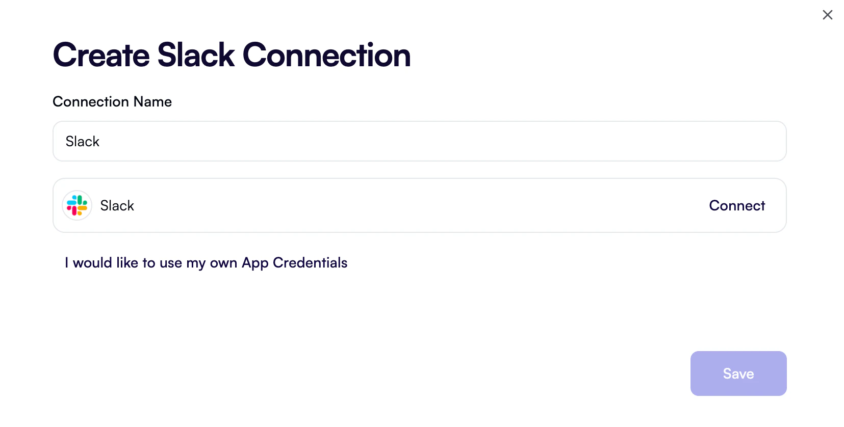 Creating a Slack connection