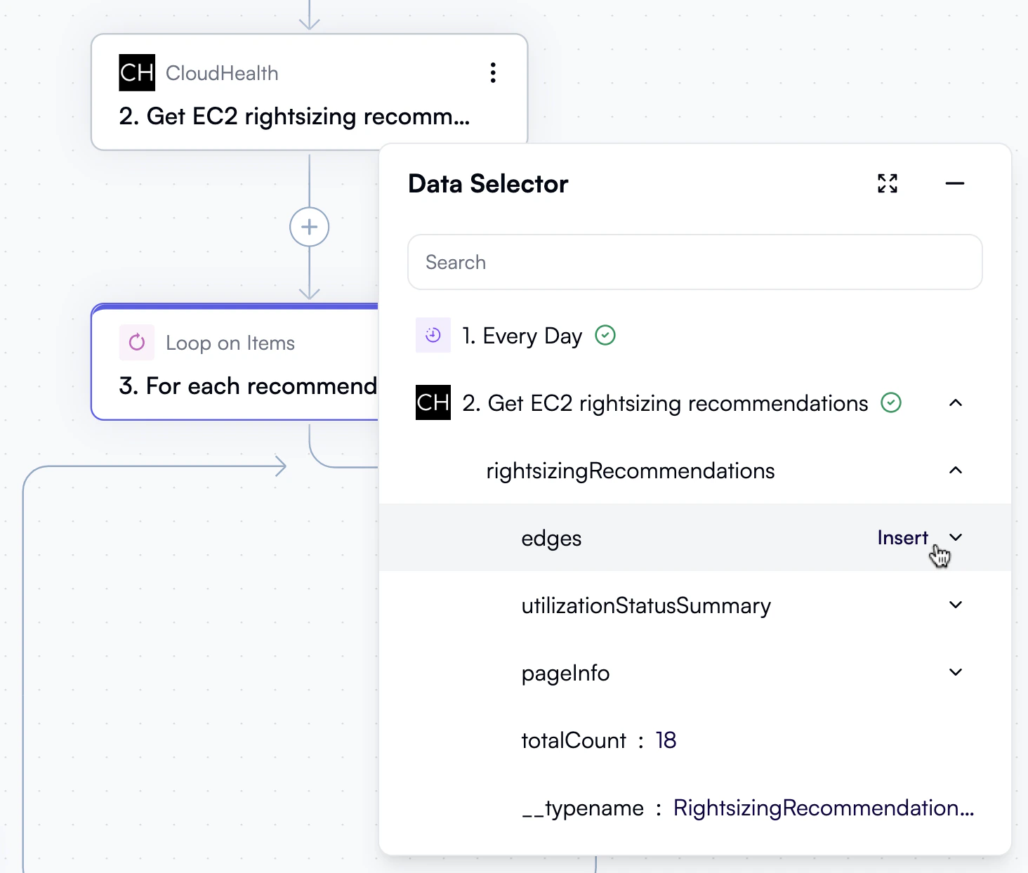 Selecting items to loop over