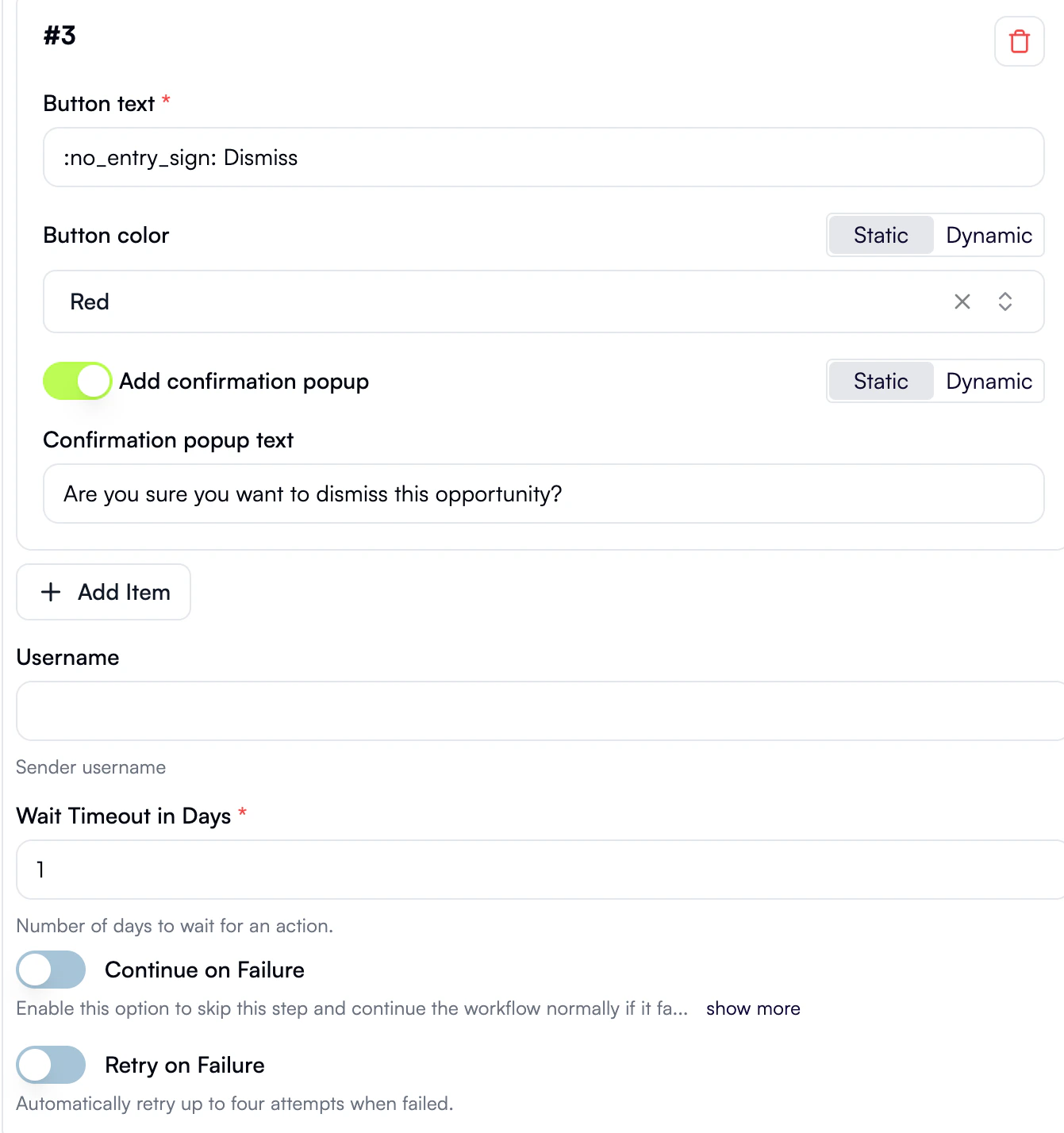 Slack step configuration - part 3