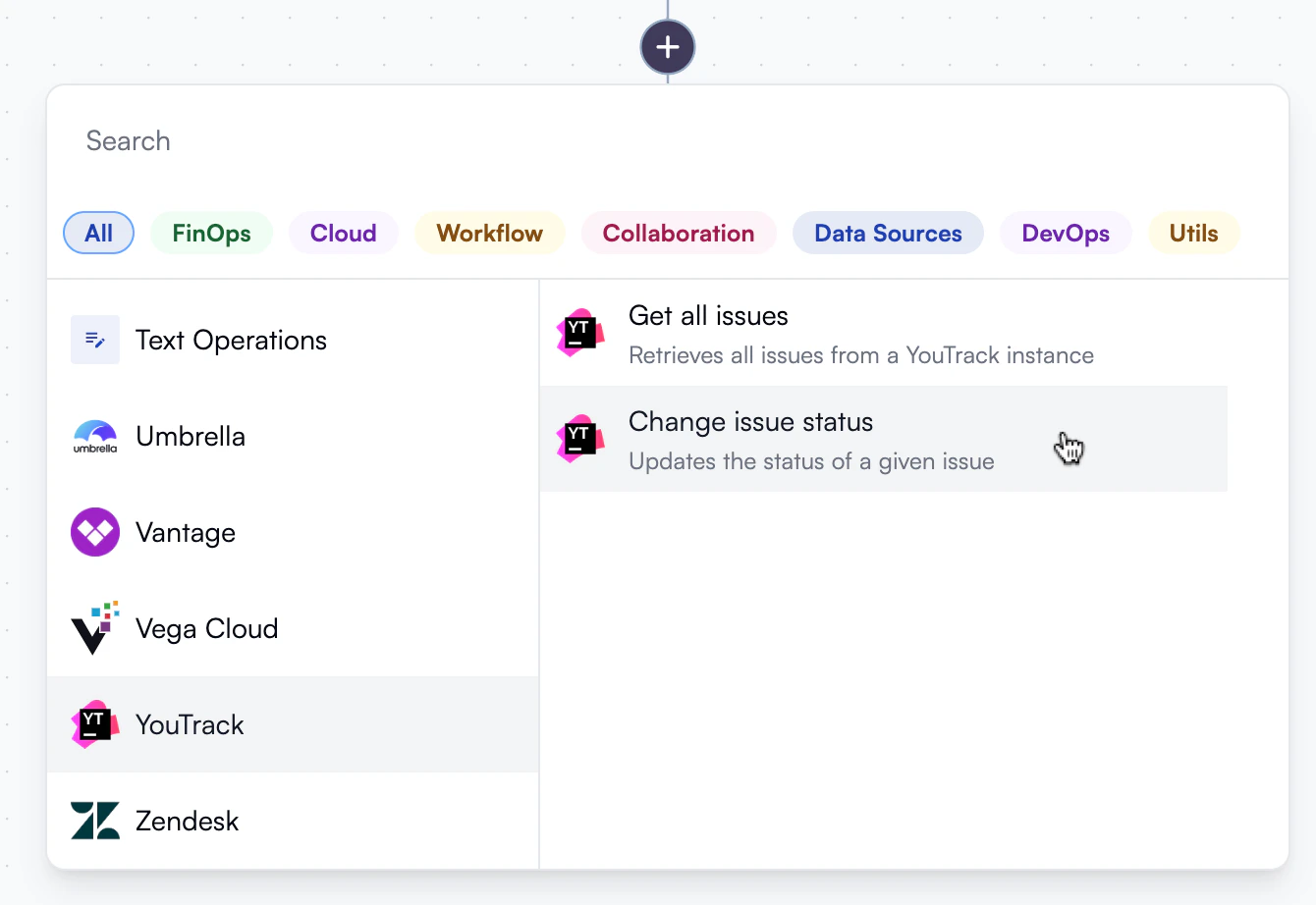 The Change Issue Status action