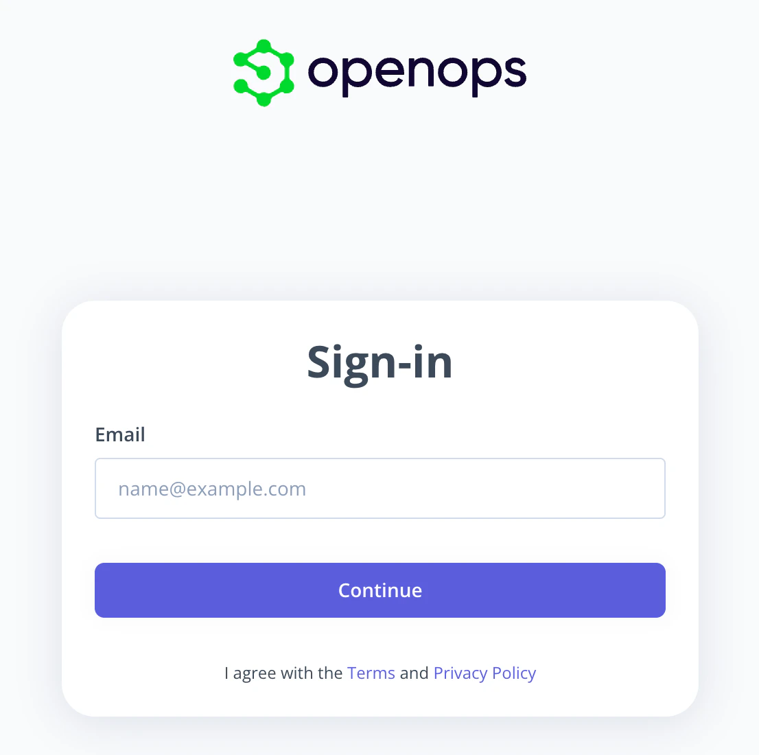 SSO Sign-in page