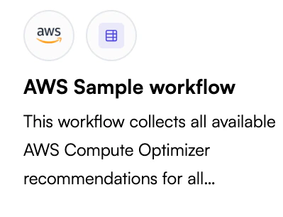 AWS sample workflow