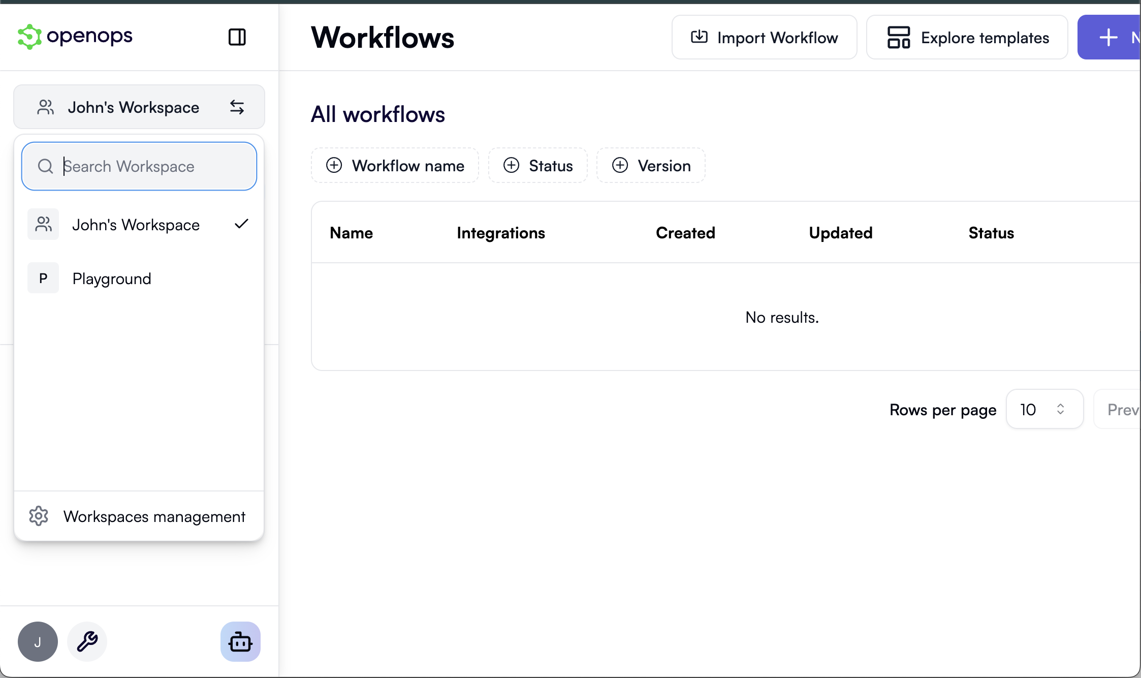 Workspace Switcher