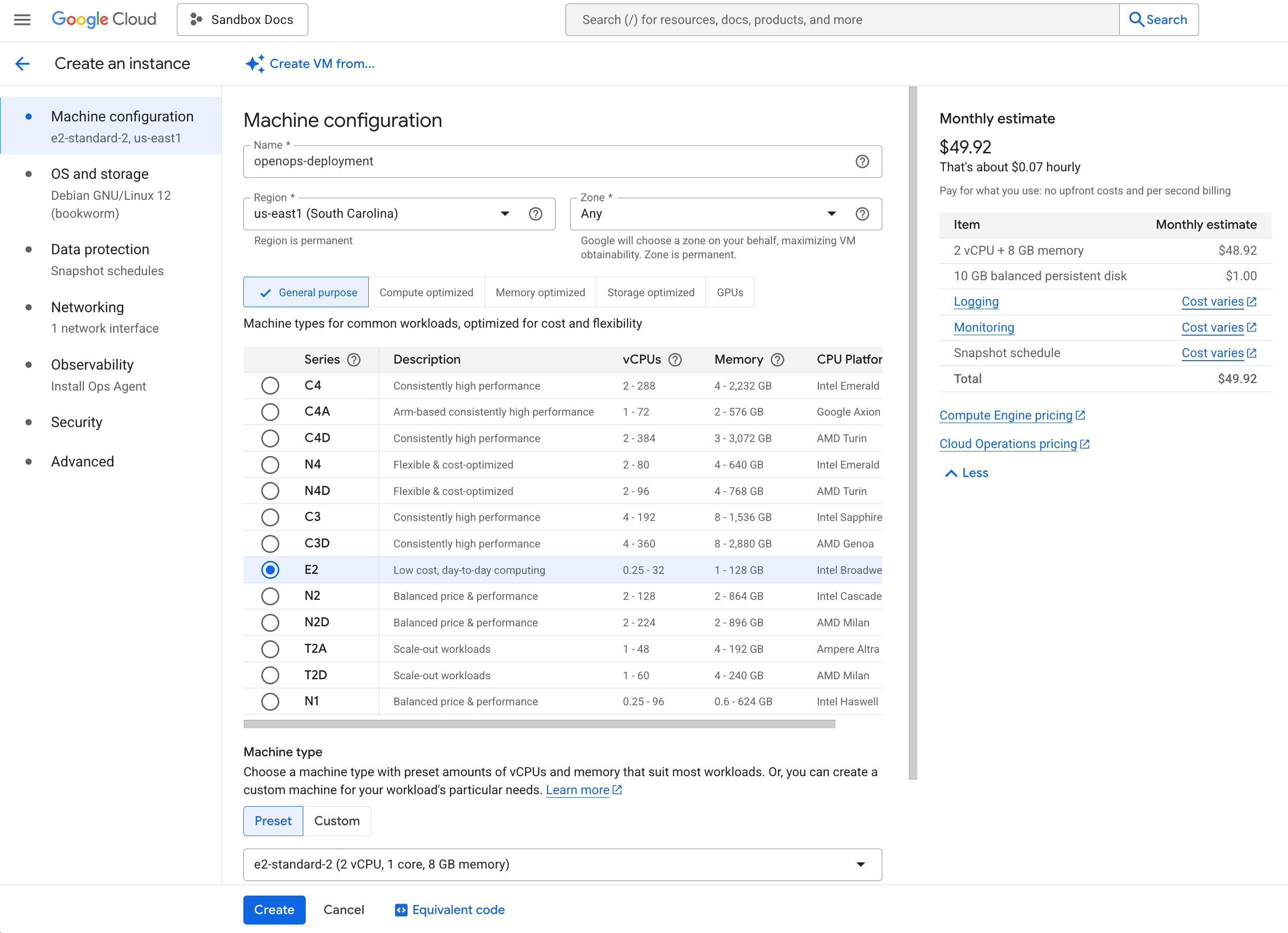 Create new instance