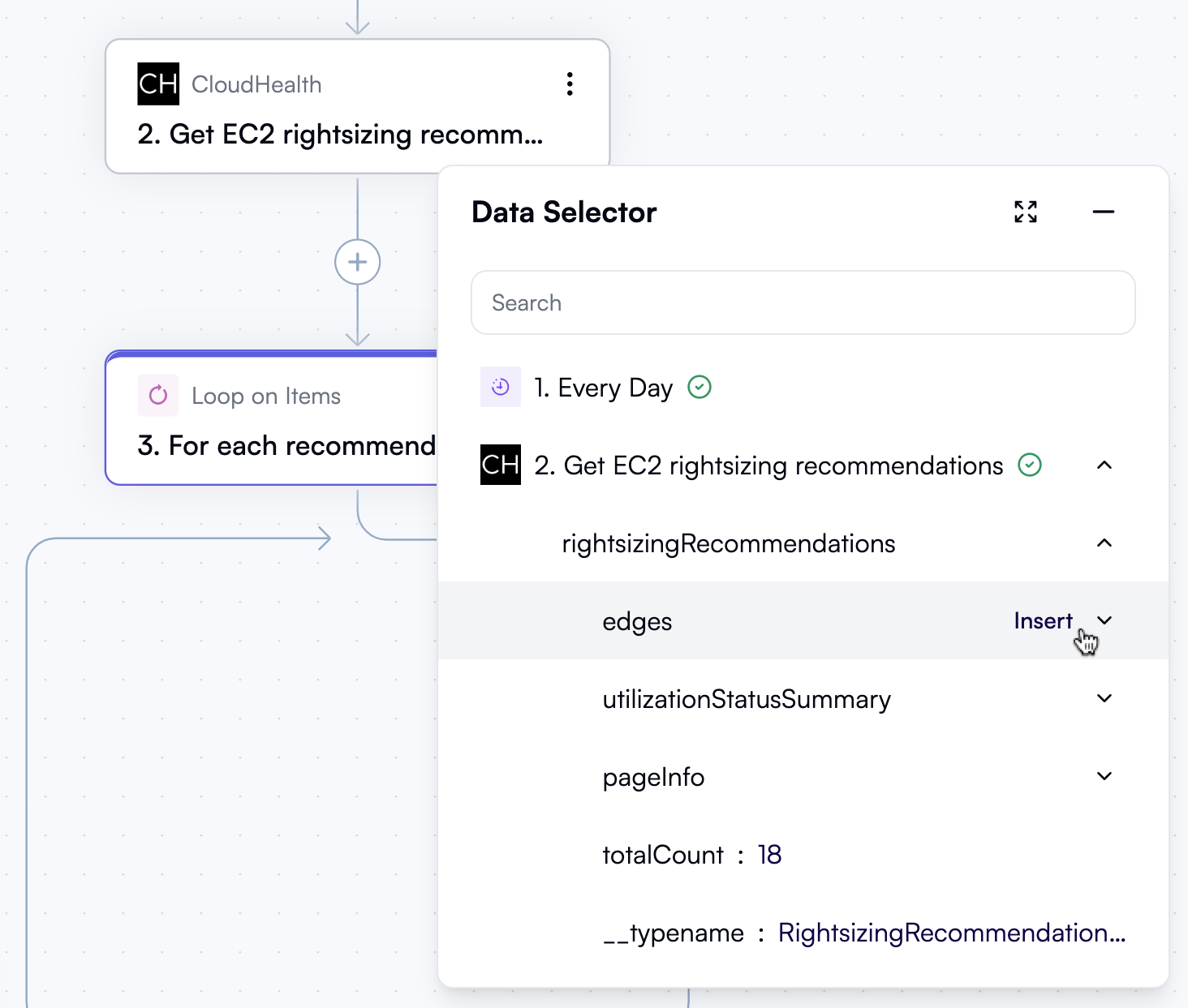 Selecting items to loop over