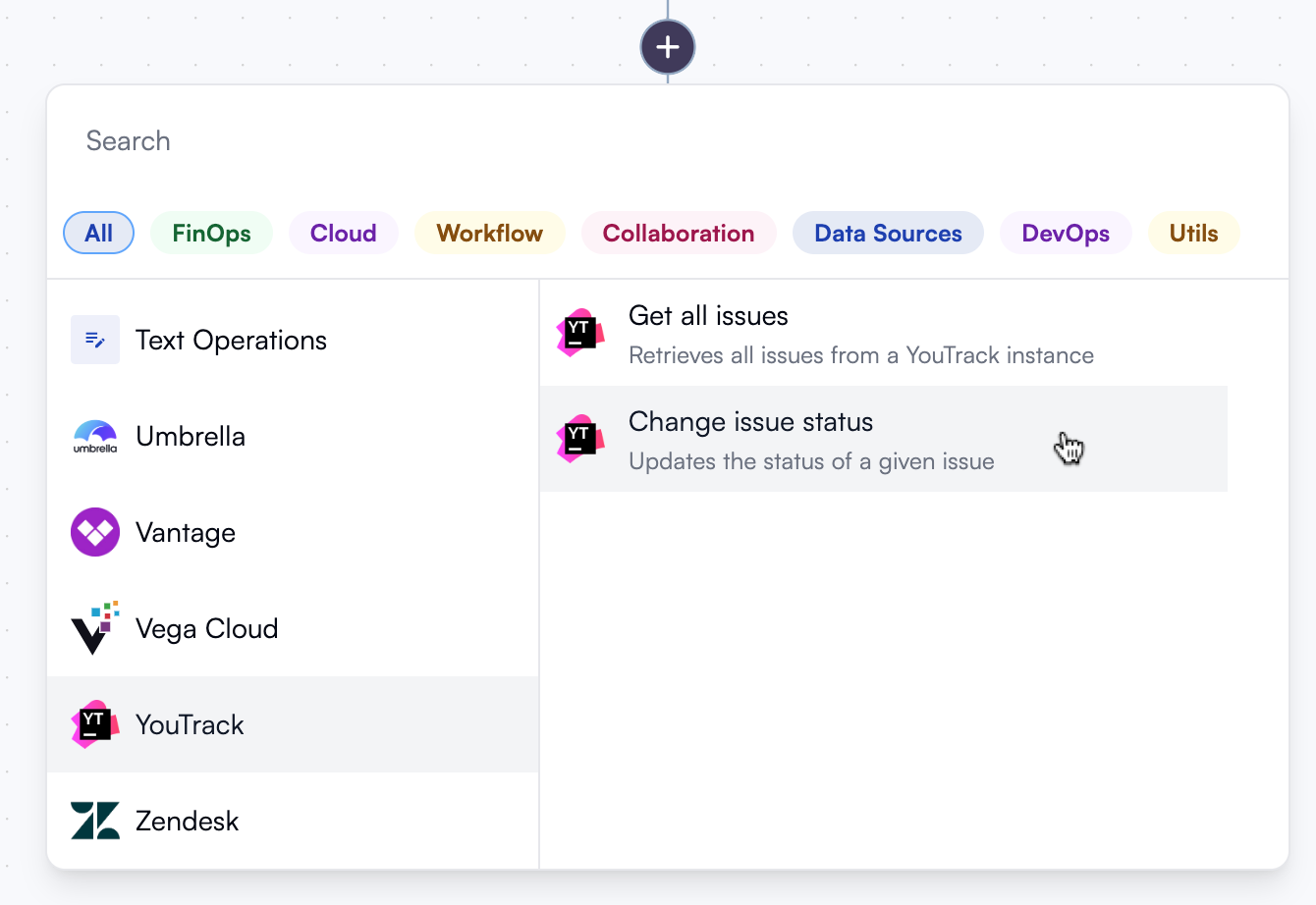 The Change Issue Status action