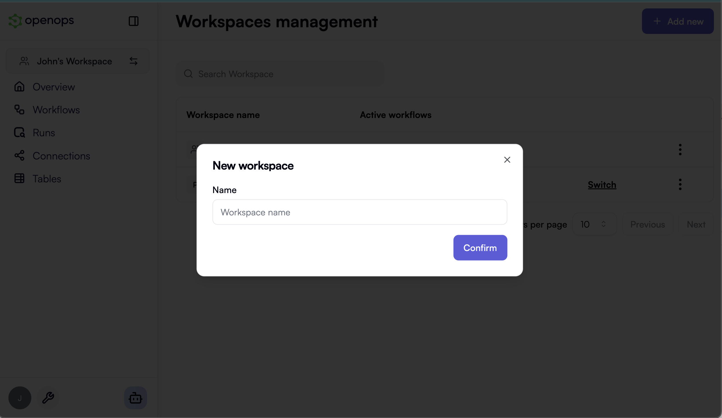 Workspace Switcher