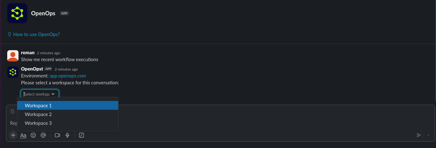 First conversation in split view