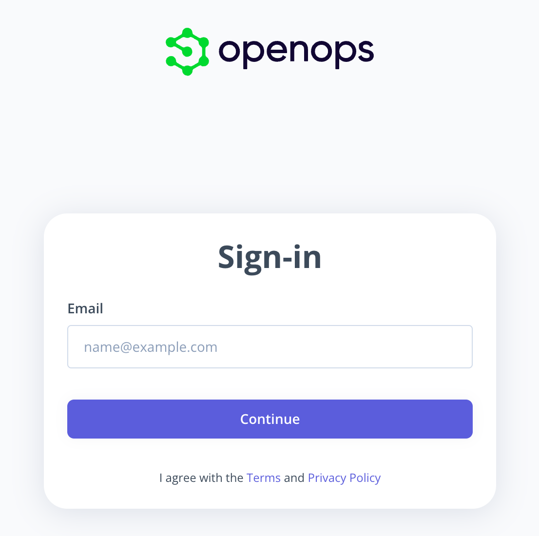 SSO Sign-in page