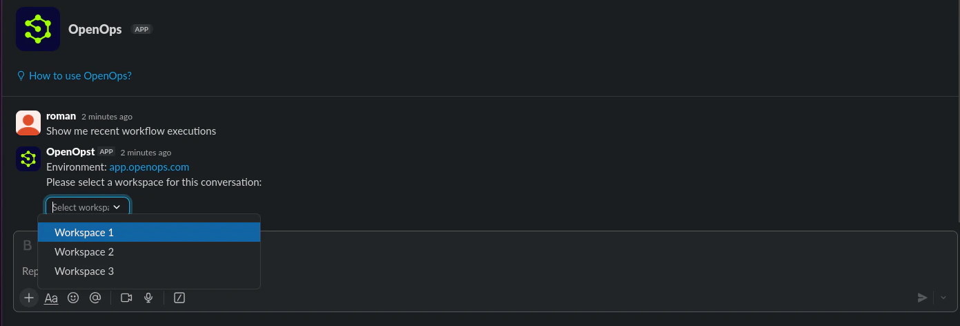 First conversation in split view
