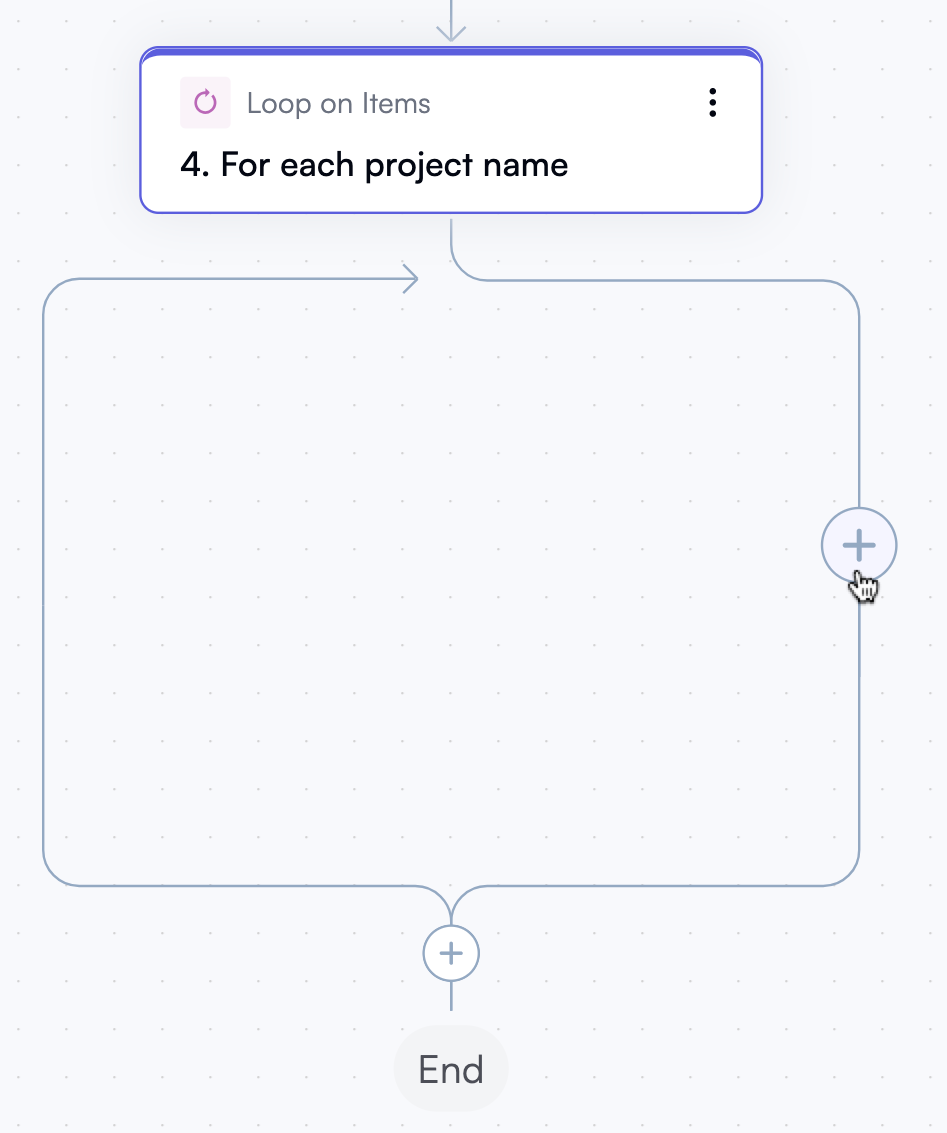 Creating a step inside a loop