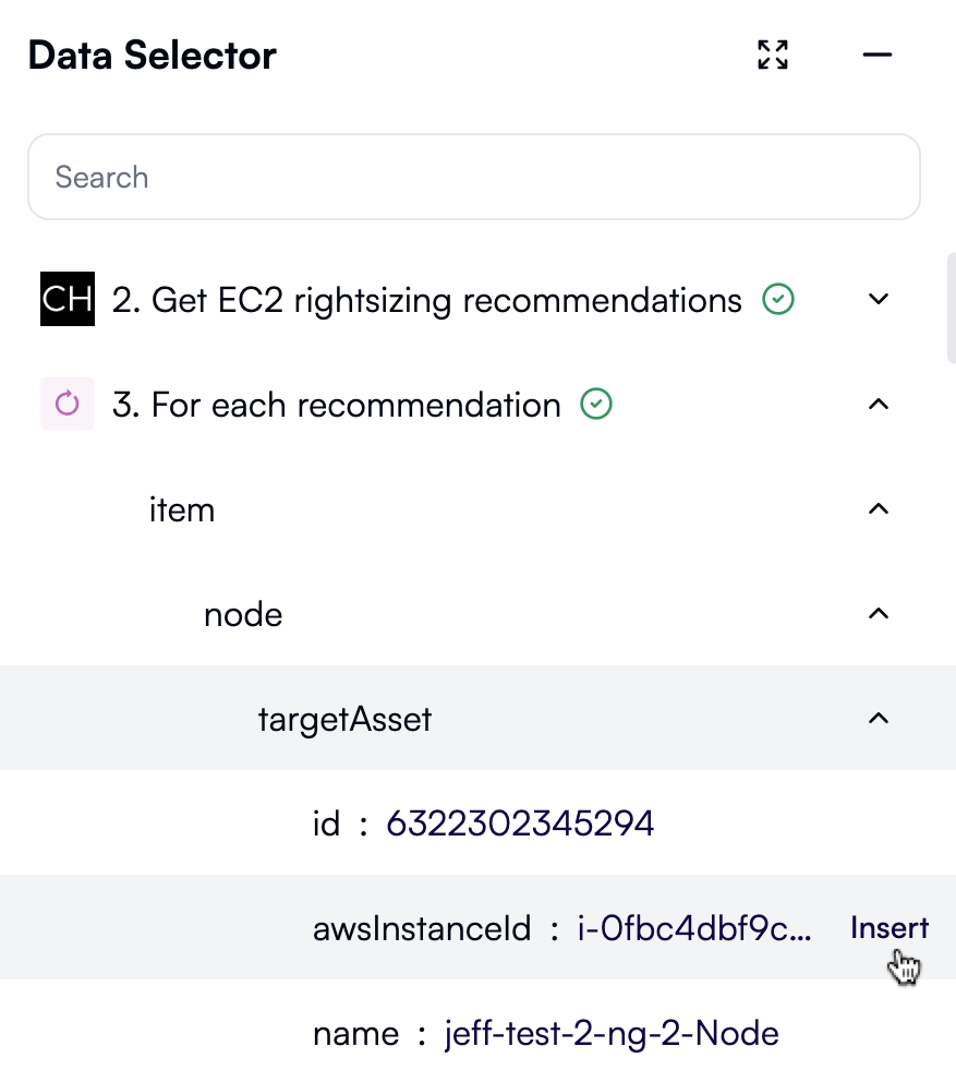 Selecting AWS instance ID
