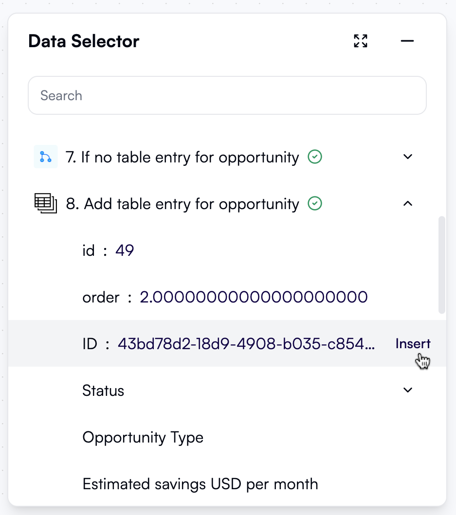 Selecting the uppercase ID