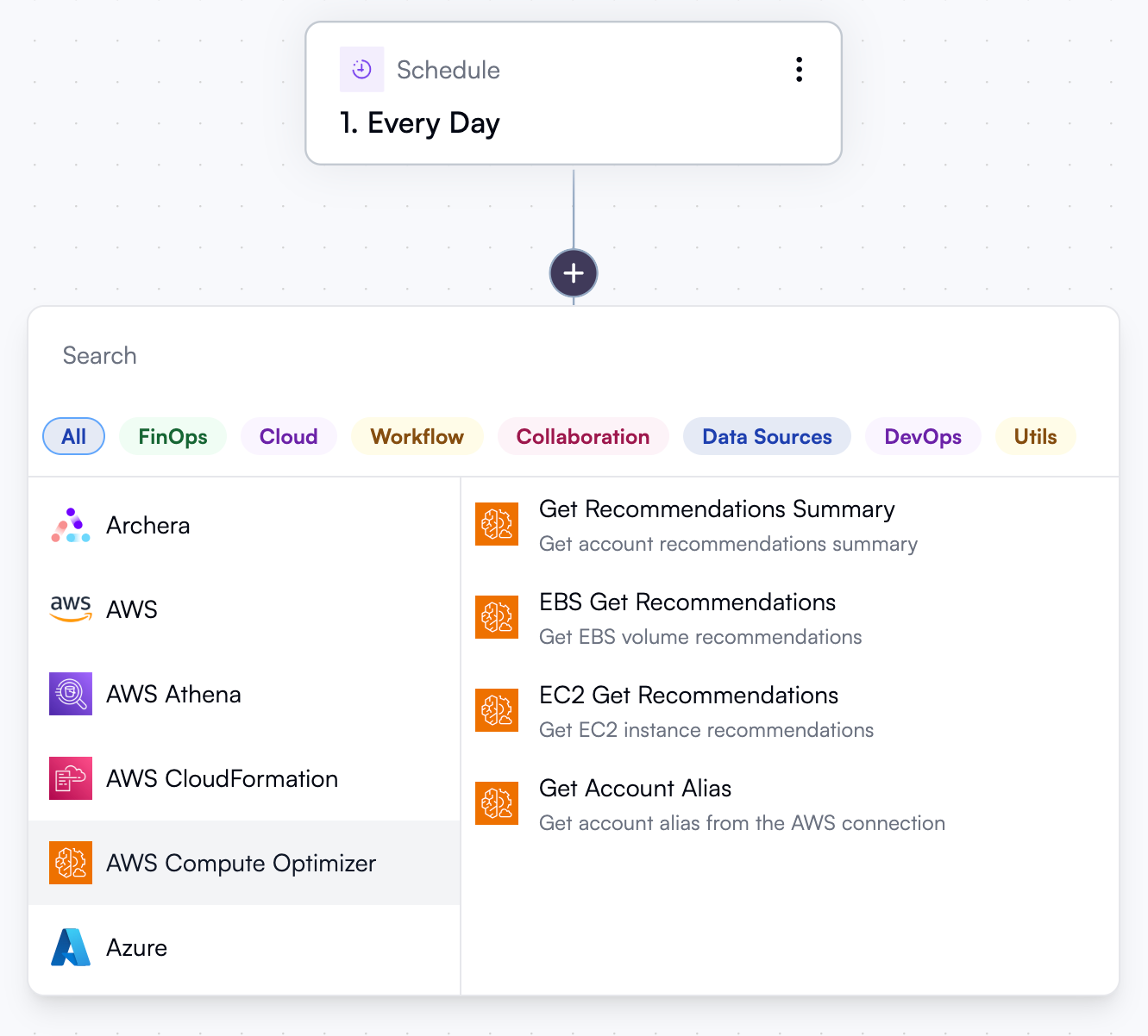 Selecting an action