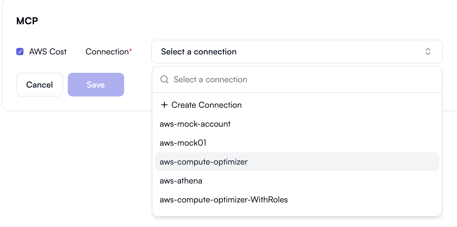 AWS Cost MCP connection