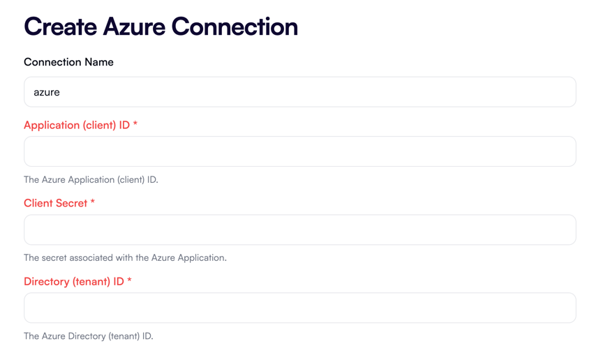 Azure connection