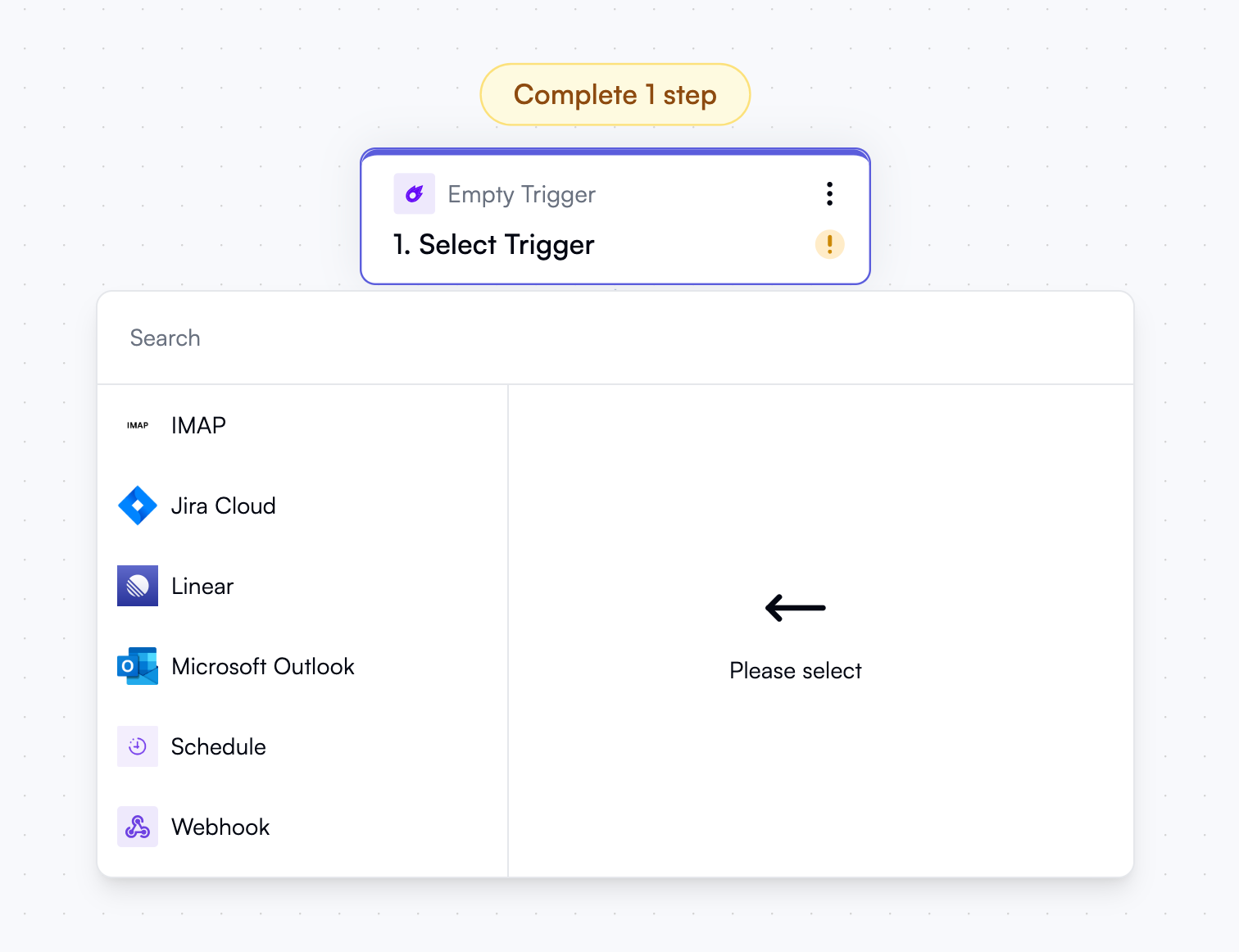 Selecting a trigger group