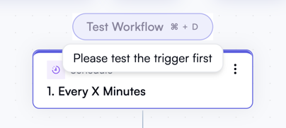 Test the trigger first