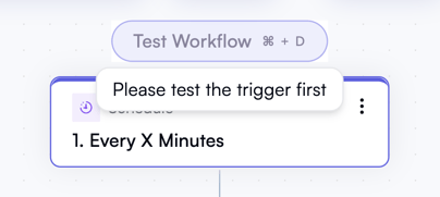 Test the trigger first