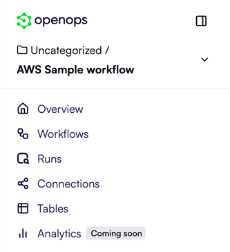 Tables in the sidebar