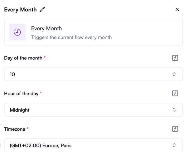 Every month
