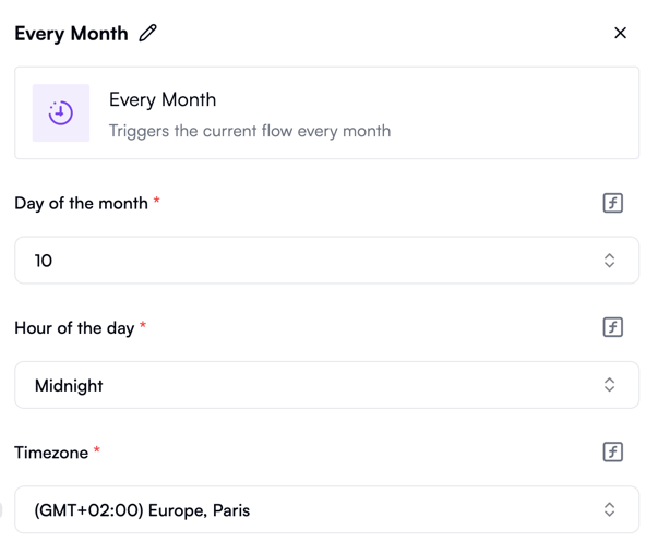 Every month