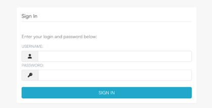 Analytics portal login form