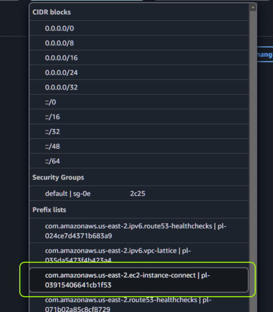 Prefix lists